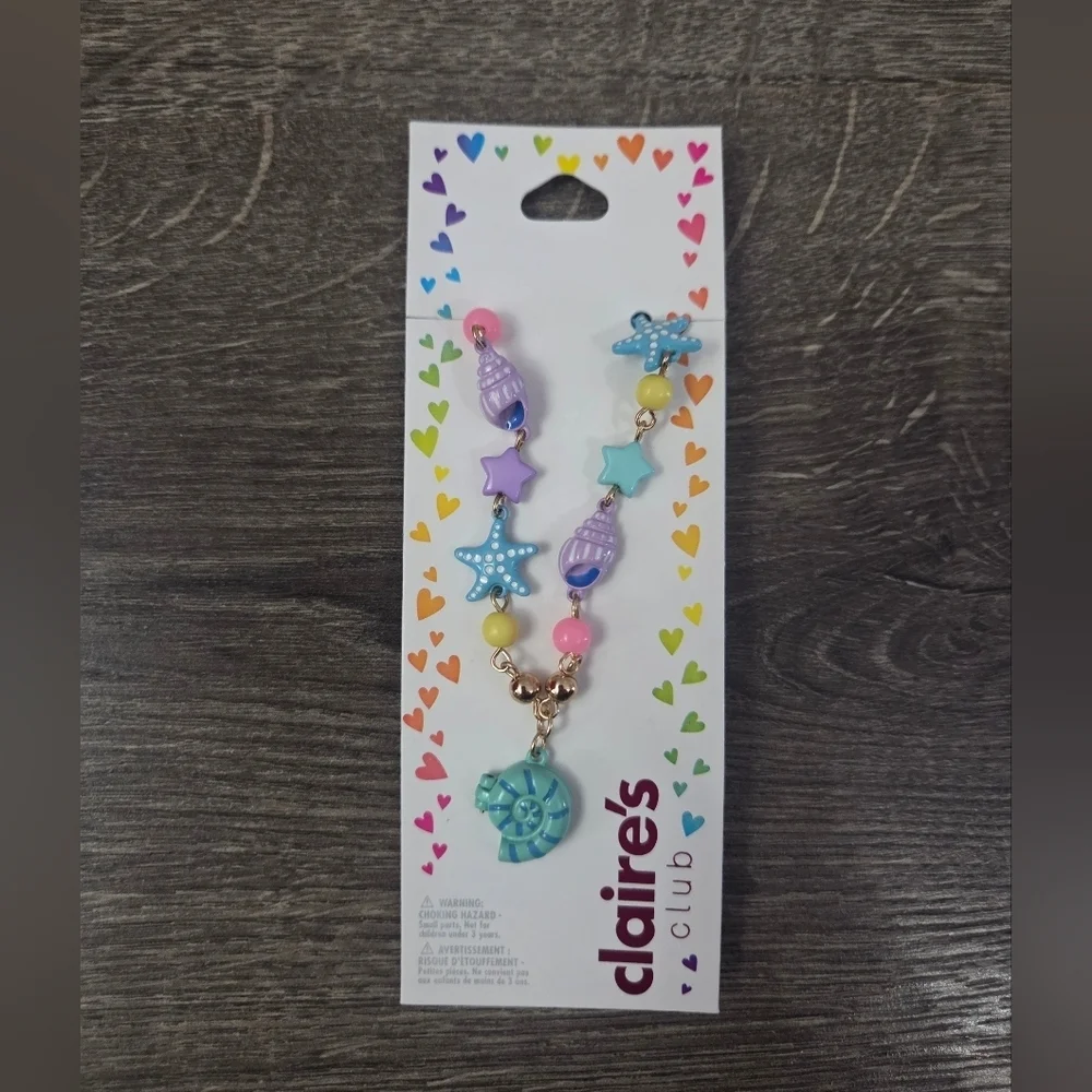 Claire's Girls Multicolor Shell Necklace NWT